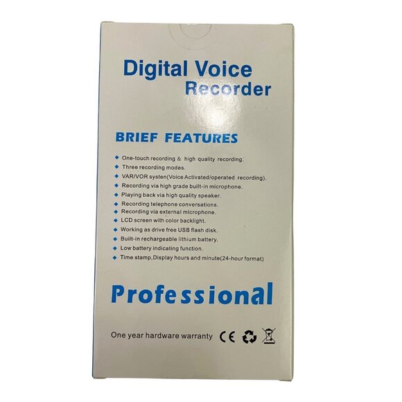 Digital Voice Recorder TT-1 USB Recorded File in WMA MP3 Format Audio Recording - Picture 5 of 7